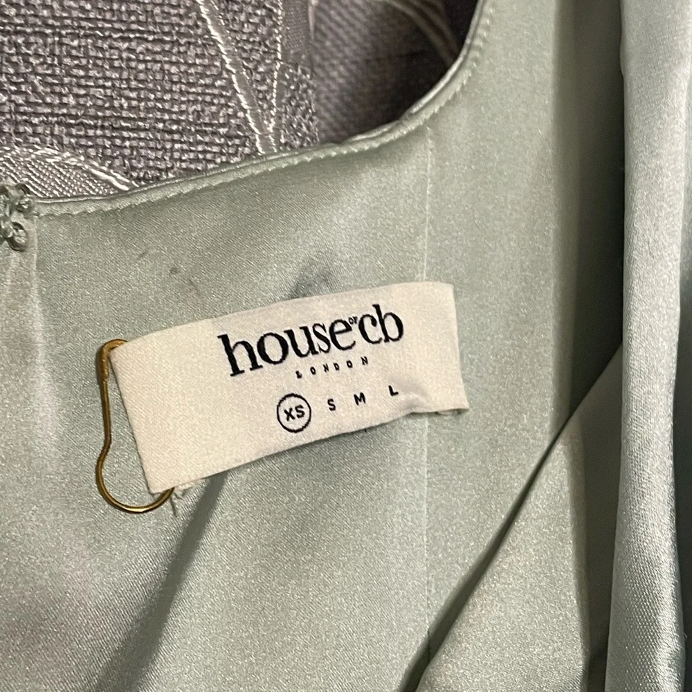 House of CB Vittoria Pistachio Chiffon Floor Length Gown - Picture 11 of 11